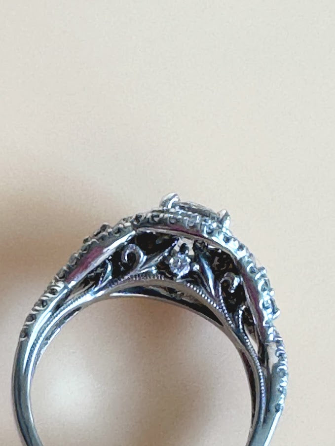 4k White Gold 1.68ctw Gabriel & Co. Diamond Ring