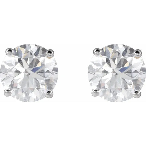 .66 tcw diamond earrings 14 K White Gold