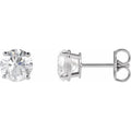.66 tcw diamond earrings 14 K White Gold