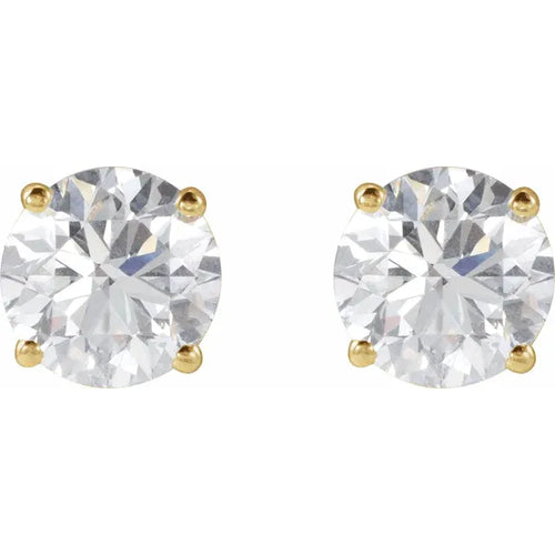 .66 tcw diamond earrings 14 K Yellow Gold