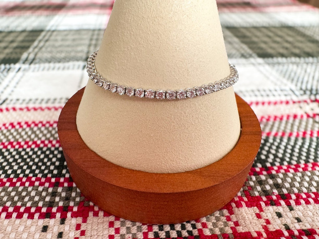 5 tcw Tennis Bracelet in 14 K White Gold